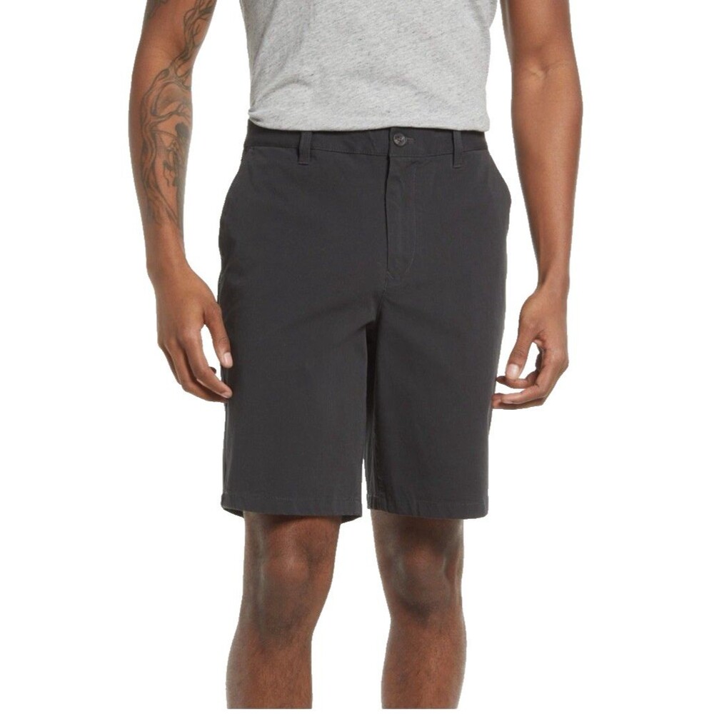 Bonobos Slim Stretch Chino Shorts Mens 29 Gray 9" Inseam Hidden Zip NWOT
